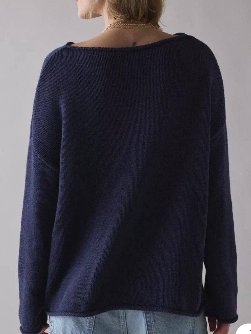 BDG Reagen Tulip  Knit Oversized Cotton Sweater - Picture 3 of 7